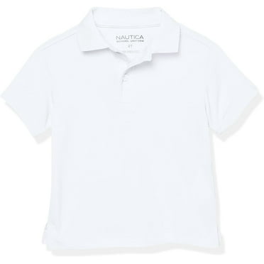 Nautica WHITE Little Boys Short Sleeve Performance Polo, US Small(4)