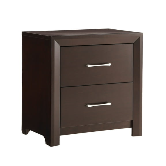 Lexicon Edina 2-Drawers Contemporary Wood Nightstand in Espresso