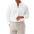 thumbnail image 1 of Mens Slim Fit Casual Shirt Long Sleeves Outdoor T Shirts Office Top Sport, 1 of 8