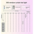 thumbnail image 5 of Morttic 300 LEDs Curtain String Light, 9.8FT x 9.8FT 8 Lighting Modes Fairy Window String Lights Wedding Party Home Garden Bedroom Outdoor Indoor Wall Decorations (Multicolor), 5 of 13