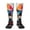 2 Black-2, variant on Tie-Dye Wolf Head Pattern Women’s Knee High Crew Socks,Trouser Socks Comfortable, Breathable, Moisture-Wicking and Soft