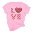 thumbnail image 5 of Fesfesfes T Shirt for Women's Valentine's Day Love Printed Short Sleeved T-shirt Top Short Sleeved Round Neck Top/Shirt Crew Neck T Shirts for Women 3XL(US:14), 5 of 6