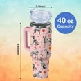 thumbnail image 2 of 40oz Great Dane Tumbler with Handle and Straw, Cute Dog Stainless Steel Insulated Cup with Lid and Straw, Travel Coffee Mug Water Bottle, Birthday Mothers Day Gifts for Women Men Animal Lovers, 2 of 6