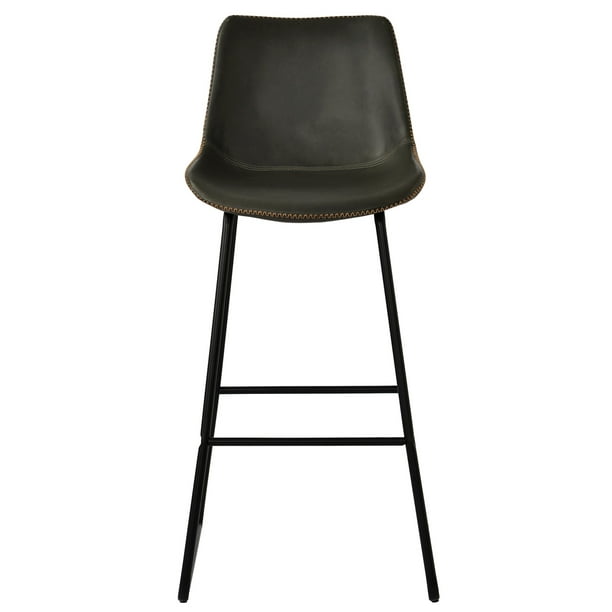 Musuos Vintage Leather Bar Stools, Vintage Leather Bar Stools With Backs