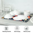 thumbnail image 7 of Yayeee Dish Drying Mat for Kitchen Counter 16"x18" Microfiber Absorbent Pad, Red Floral, 7 of 7