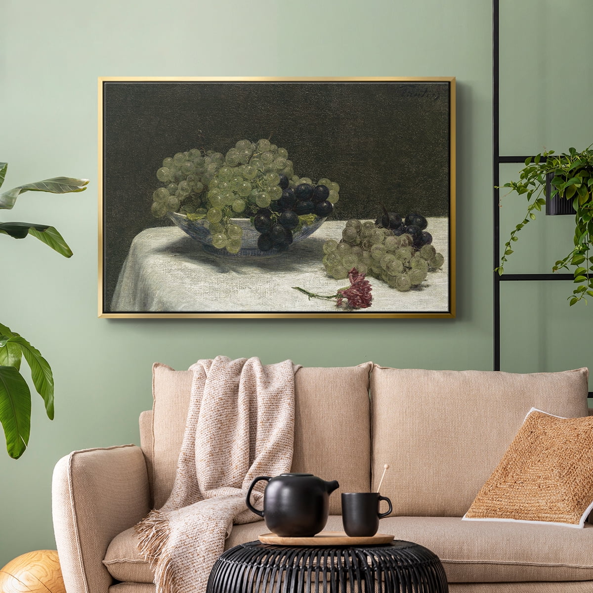 Vintage Botanical Print-LXXXIV By Wexford Home Framed in Gold Wood Gallery Wrapped Canvas 25 in. x 37 in.