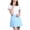 Blue, variant on Girls Women's Pleated Skirt with Comfy Stretchy Band,Women's Solid Color Pleated Skirt Uniform Skirt