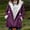 Purple#1, variant on LEAVINGSUO Winter Coats for Women, 2023 Fashion Winter Clearance Women Winter Plus Size Solid Plus Velvet Coat Long Sleeve Horn Buckle Pocket Overcoat Tops