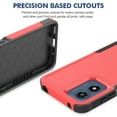 thumbnail image 3 of Defender Case for Motorola Moto G Play 4G 2024 6.5'' Heavy Duty 1 in 1 Design Rugged Full Body Dustproof Shockproof Bumper Non-Slip Protective Cover,Red,For Moto G Play 4G 2024, 3 of 10