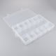 thumbnail image 1 of Caja de plástico Salvador inodoro de seguridad de 13 compartimentos Estuche de maquillaje de almacenamiento vacío, 1 of 10