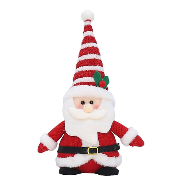 Muñeca Navideña Figura Lindo Adorno Navideño Perfecl Decoración para Estante Escritorio Sala de Estar