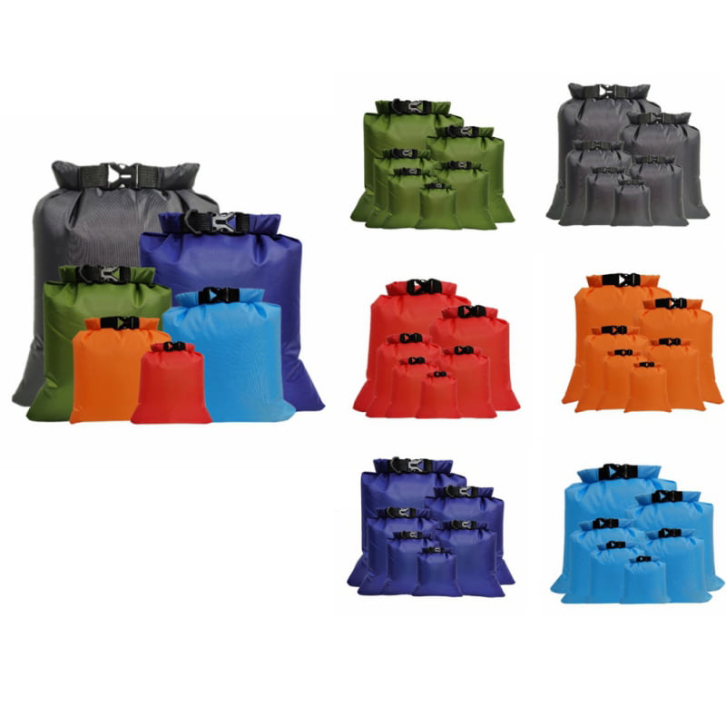 6Pcs Roll Top Waterproof Dry Bag Storage Compression Bags Sack For Swimming 