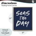 thumbnail image 4 of Stupell Industries Coastal Seas The Day Sentiment Brown Floating Frame Canvas Art, 17 x 21, by Lettered and Lined, 4 of 8
