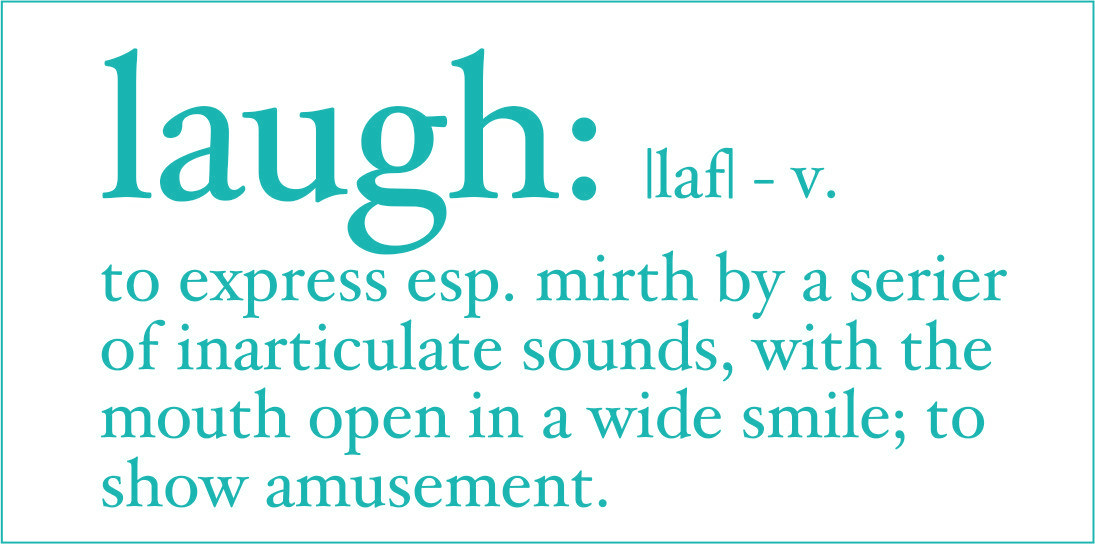 Laugh Definition Vinyl Decal Small Turquoise