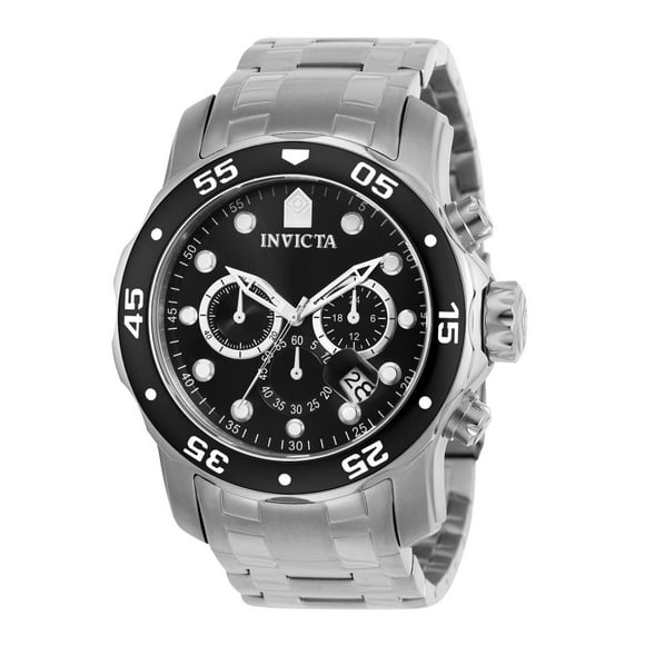 Invicta Men's Pro Diver 0069 Silver Stainless-Steel Plated Swiss Parts Chronograph Dress Watch