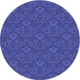 thumbnail image 1 of Ahgly Company Indoor Round Patterned Cobalt Blue Area Rugs, 5' Round, 1 of 1
