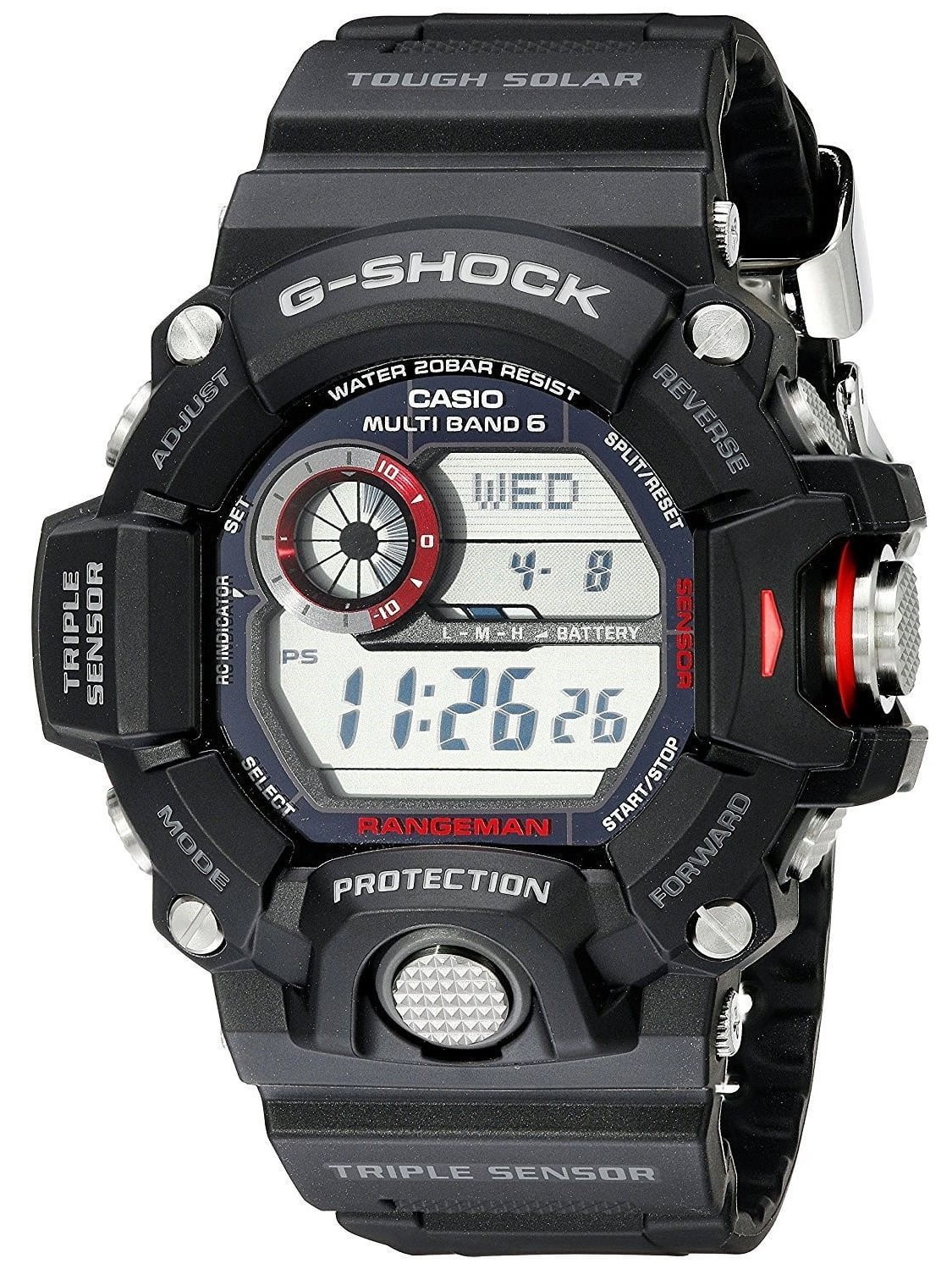 PAG80 1 Men s Pathfinder Triple Sensor Solar Power Watch Walmart