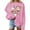 Pink, variant on GUZOM Womens Christmas Hall-oween Oversized Crew Neck Sweatshirt - Cute Ghost & Merry and Fright Graphic, Black,Size S