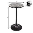 thumbnail image 5 of JONATHAN Y Nysha 25" Modern Bohemian Metal/Resin Inlay Top Pedestal Drink Table and Decorative End Table, Black/White, END1007C, 5 of 6