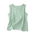 thumbnail image 2 of Heisall Women's Vests Round Neck Loose Solid Color Casual Daily Wear Tank Tops, 2 of 4