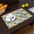 thumbnail image 2 of Placemat, Pioneer Flower Floral Print Pattern Place Mats Table Mat Set Of 2, PVC Washable Placemats for Party Kitchen Dining Decoration, 18x12 Inch, Fade Resistant, 2 of 6