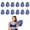 Blue silver, variant on 12-Pack Cheerleading Pom Poms, Metallic Pom Poms Bulk with Handles, Plastic Sports Pom Poms for Cheerleading, Dance & Parties