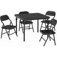 thumbnail image 4 of Boys and Girls Folding Table and Chairs Set of 3, Portable Table and Chair with Pu Soft Cushion,Suitable for Eating,Reading and Playing, 4 of 10