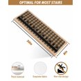 thumbnail image 4 of Stair Treads for Wooden Steps, Brown Black Plaid Peel and Stick Stair Treads with Adhesive, Vintage Rustic Star Buffalo Check Non Slip Indoor Stairs Runner Rugs Mats for Elders Dogs 8"x30"4PCS, 4 of 7