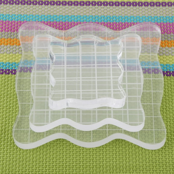 Yosoo Transparent Clear Acrylic Block Pad For Scrapbooking Color Process Essential Tools, Acrylic Block, Acrylic Grid Block