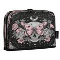 thumbnail image 2 of Standing Pencil Case with Base Large Capacity Stationery Pouch Pen Bag with Zipper for Women Men Butterfly by Moon and Flowers, 2 of 7