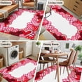 thumbnail image 5 of Area Rug for Living Room, Valentine's Day Non-Slip Indoor Large Carpet for Bedroom/Dining Room, Pink Buffalo Plaid Love Hearts Roses Washable Low-Profile Rectangle Floor Mat Runner Rugs - 3 x 5 Ft, 5 of 8