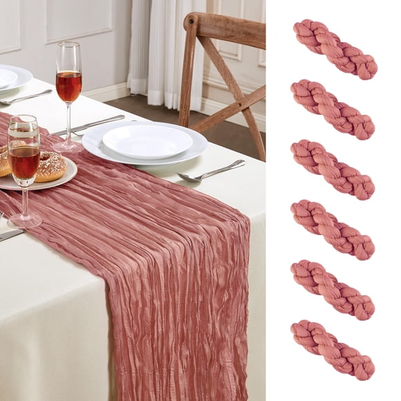 Tapete de mesa AGIRL, 6 unidades, color rosa, 89 x 305 cm, color bohemio transparente