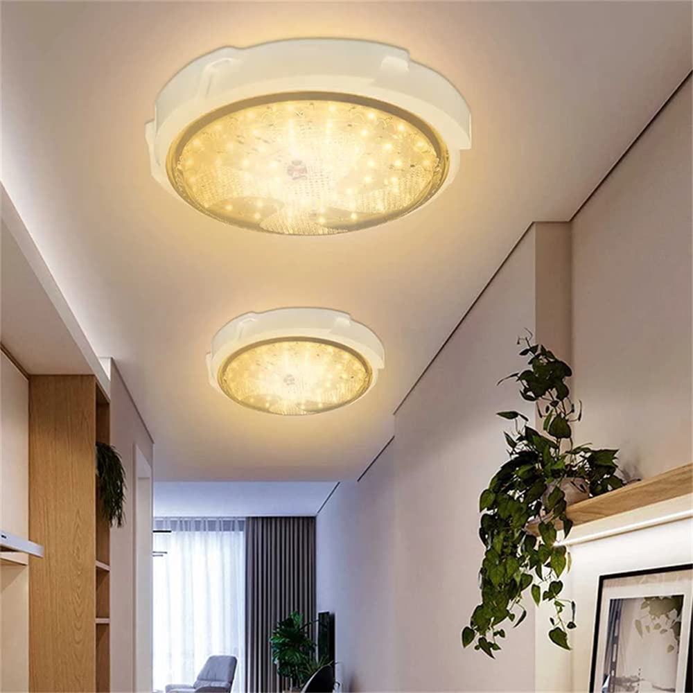 Intelive 2 Packs LED Solar Ceiling Light, Indoor Outdoor 5000LM Solar Shed Light 3 Lighting Modes Cool White/Warm White Switchable Solar Hanging LED Light with Remote Control
