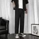 thumbnail image 5 of pantalones de traje para hombre, holgados, fluidos, de seda helada, rectos, drapeados, marrones, para trabajo, para oficina, elegantes, a la moda, 5 of 5