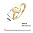 thumbnail image 5 of Semicolon Ring Heart Dot Stainless Steel Ring Your Story Romantic Jewelry, 5 of 5