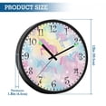 thumbnail image 3 of Voice Activated Clock with Glow Light 12 Inch Large Silent Wall Clock Battery Operated for Home Decor Pastel Unicorns and Bows, 3 of 8