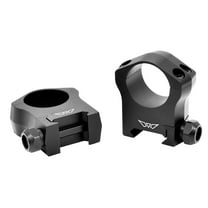 Warne 7202M Mountain Tech Ring Set 1" Diam High 7075 T6 Aluminum Black Hardcoat Anodized