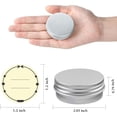 thumbnail image 5 of Aluminum Tin Cans, 24pcs 1 OZ Metal Round Tins Containers with Labels,Small Tin Cans with Lids for Candles Making and Storage, Beard Balms,Christmas Decoration(Silver), 5 of 8