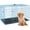 Blue, variant on 24 Inch  Crates,Folding Mental Wire  Crates Puppy Cage with Double-Door Divider Panel Removable Tray and Handle,Outdoor and Indoor   Cage Crates for Small Dogs Portable Travel Cage, Blue