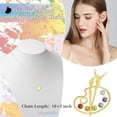 thumbnail image 3 of CACA LADY Paint Palette Necklace 925 Sterling Silver Colorful Painters Jewelry Gold Art Palette Necklace Artists Brush Pendant Painter Charm Necklaces Future Teacher Artist for Women Art Teacher, 3 of 6