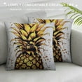 thumbnail image 3 of JEUXUS  Decorative Throw Pillow Covers Gold and Silver Pineapple Square Cushion Case Soft Pillowcase Pillow Sham Protector for Bed Sofa Couch Home Decor, 3 of 5