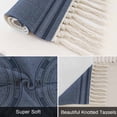 thumbnail image 6 of Nautical Compass Washable Area Rug 3'x5', Navy Blue Striped Coastal Compass Woven Cotton Tassels Kitchen Rugs, Non Slip Indoor Door Mat Throw Carpet for Entryway Living Room Nursery Laundry Room, 6 of 9
