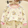 thumbnail image 4 of TOWED22 Infant Baby Toddler Girl 2pcs Winter Outfits Long Sleeve Soft Sweatshirt and Pants Clothing Set(Beige,3-4 Y), 4 of 5