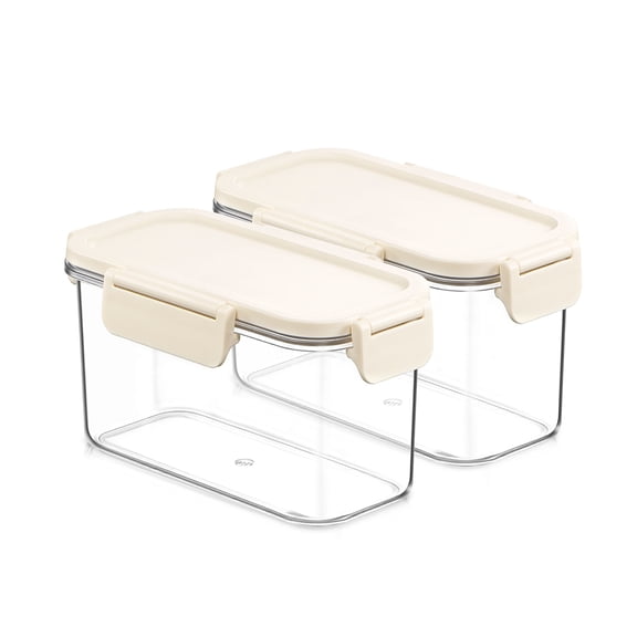 Sorbus 2-Pack Clear Standard Narrow Food Storage Containers with Lids, Stackable