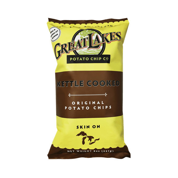 Great Lakes Potato Chips Kettle Chips Original, 8 oz Bag