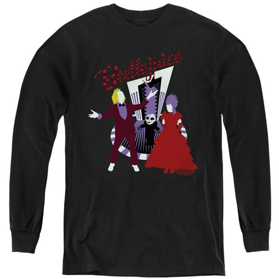 Beetlejuice The Vows Kids Long Sleeve T Shirt (X-Large) for Youth Boys and Girls, Black