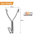 thumbnail image 2 of 50 Pack 20mm Pegboard Stainless Steel Hooks for Kitchen Storage Garage Accessories Workbench Tools Craft Supplies, 2 of 5