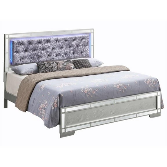 Glory Furniture  Twin Size Bed  Silver Champagne
