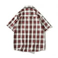 thumbnail image 3 of YYDGH Men's Plaid Short Sleeve Button Down Shirts Casual Cotton Classic Dress Shirts with Pocket Red XXL, 3 of 4