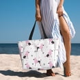 thumbnail image 3 of Wukai Cute Poodle Dog Print Zipper Bag,large Beach Tote Bag,Waterproof Sandproof Bag,Grocery and Picnic Tote Travel Bag, 3 of 5